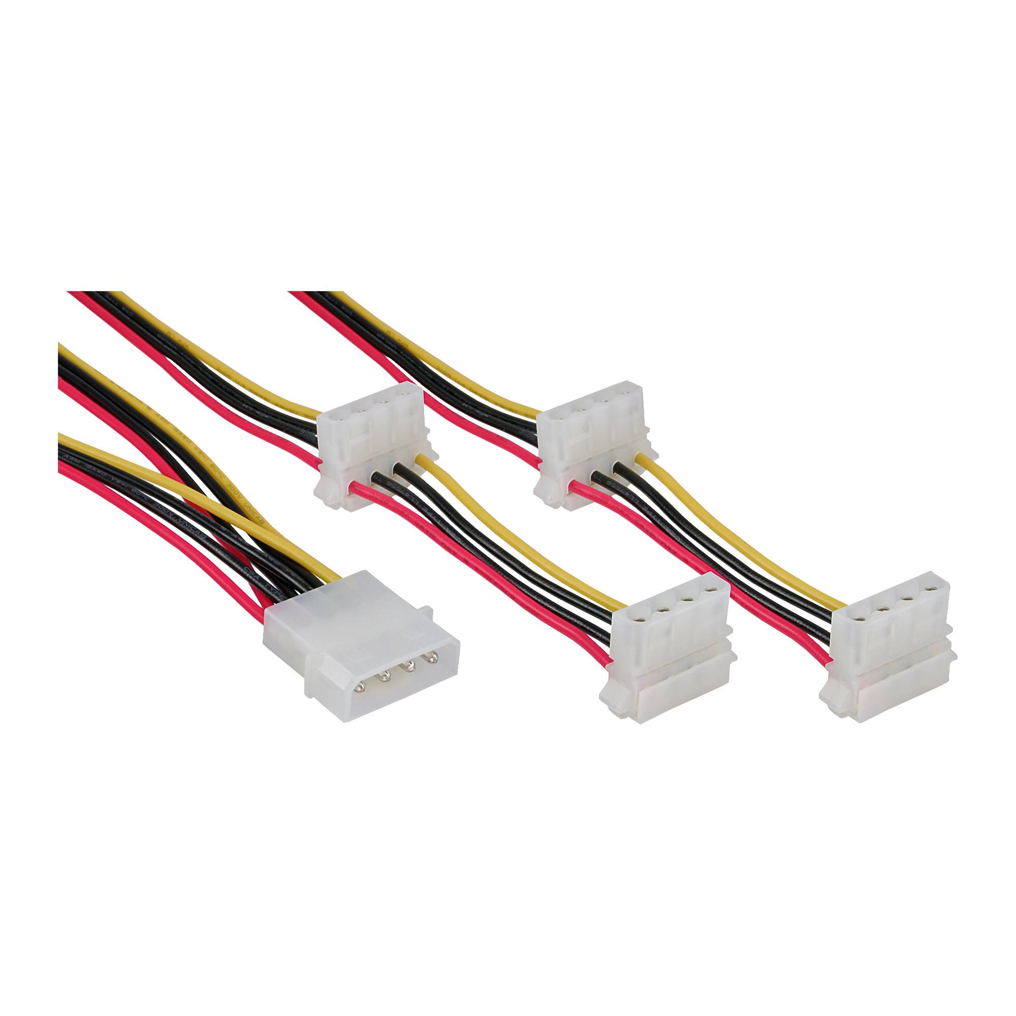 InLine® Strom Y-Kabel intern, 1x 13,34cm (5,25") an 4x 13,34cm (5,25")-0