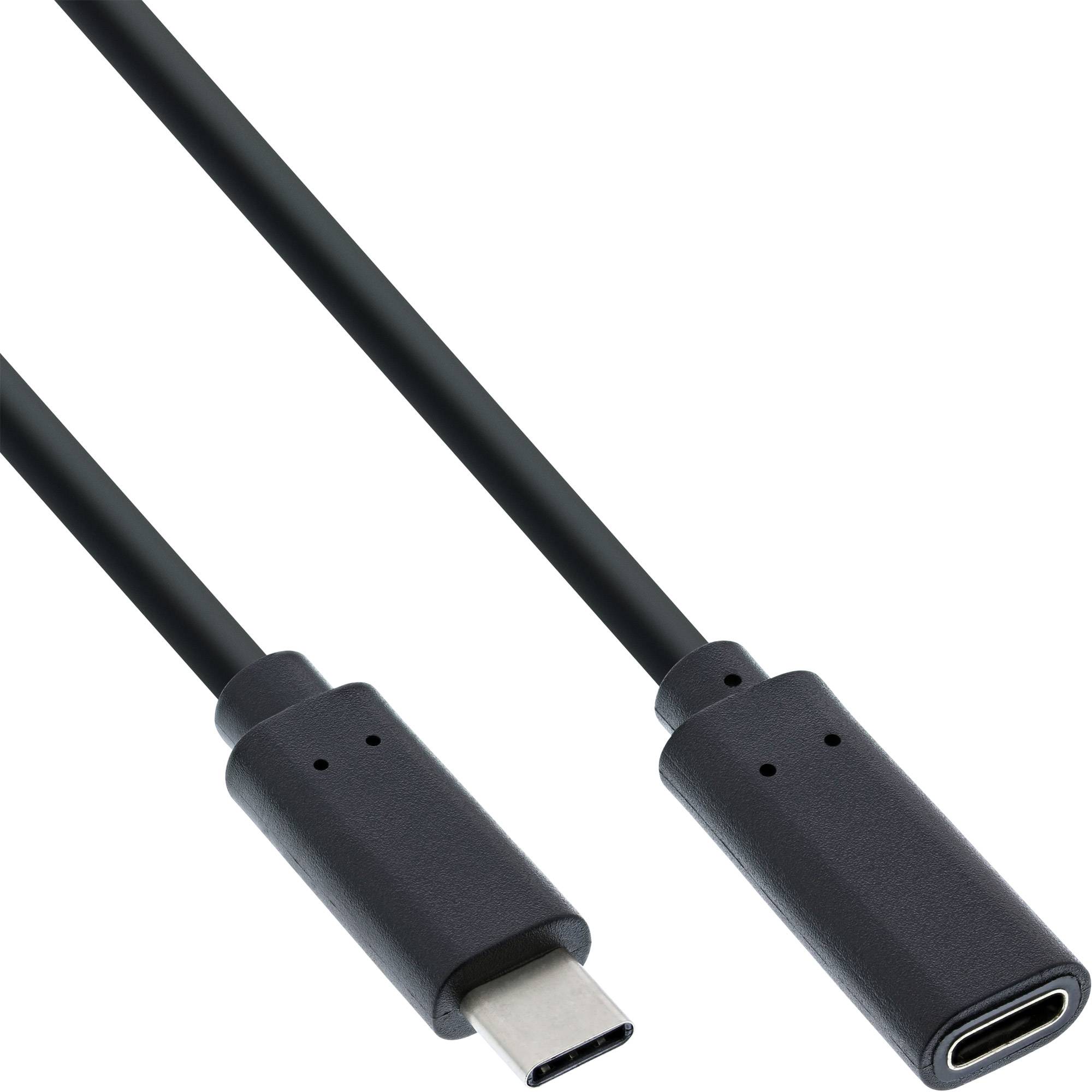 InLine® USB 3.2 Gen.1x2 Kabel, USB-C Verlängerung ST/BU, schwarz, 2m-0
