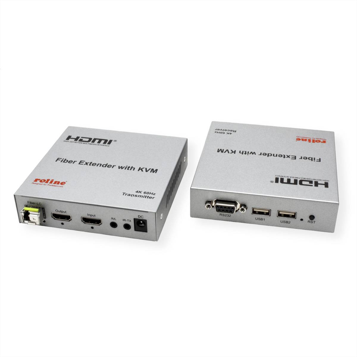 ROLINE KVM Verlängerung über LWL, HDMI 4K, USB, 20 km-4