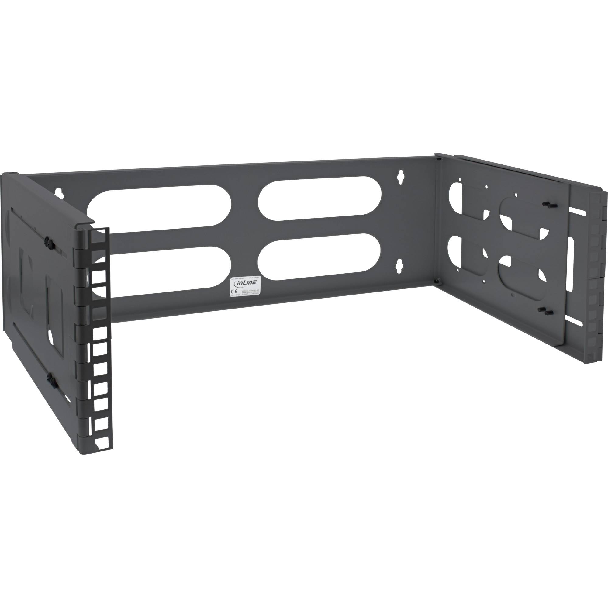InLine® 19" Rack zur Wandmontage, 4HE, 24-40cm Tiefe, schwarz-0