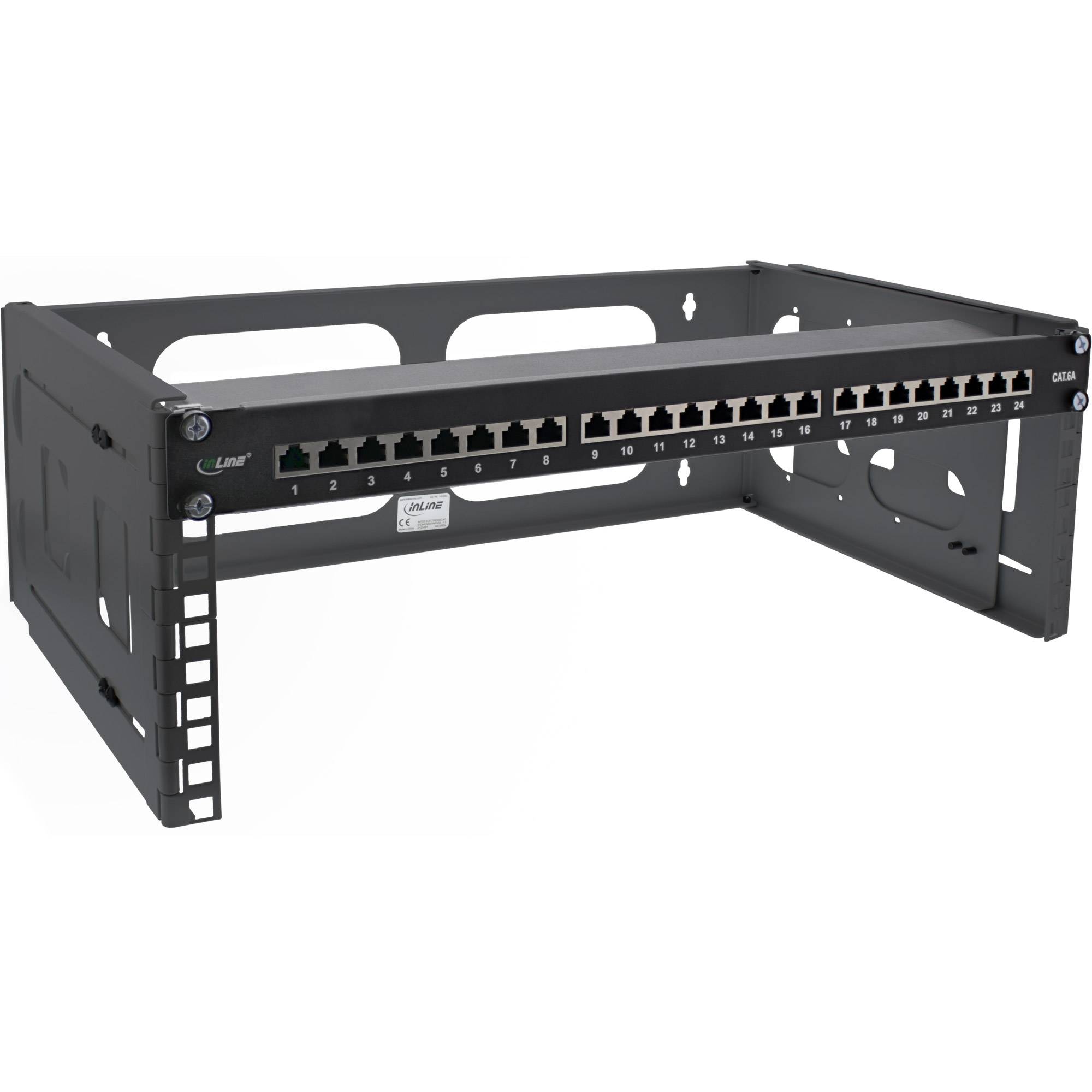 InLine® 19" Rack zur Wandmontage, 4HE, 24-40cm Tiefe, schwarz-1