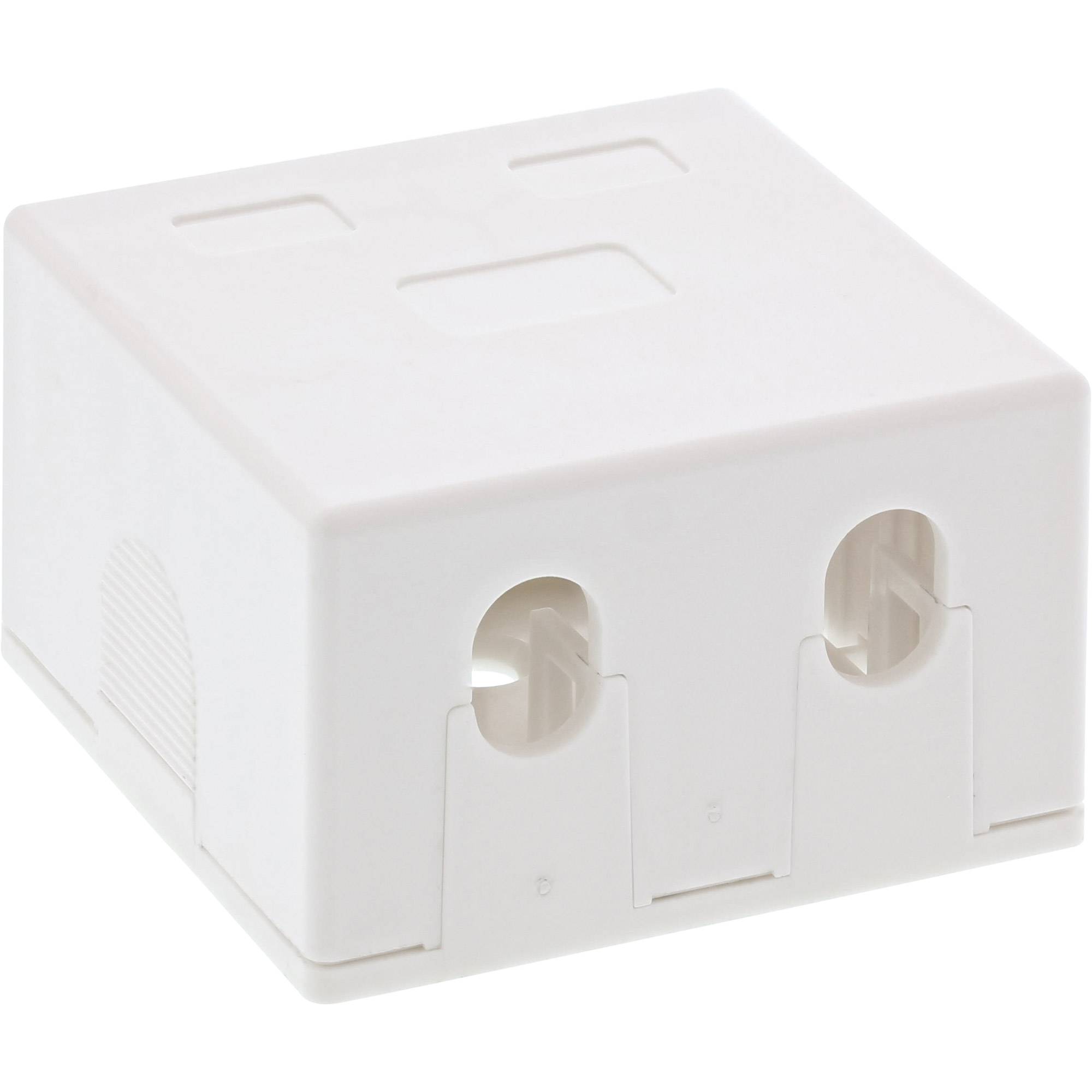 InLine® Anschlussdose Aufputz für 2x Keystone RJ45 Buchse, weiß-1