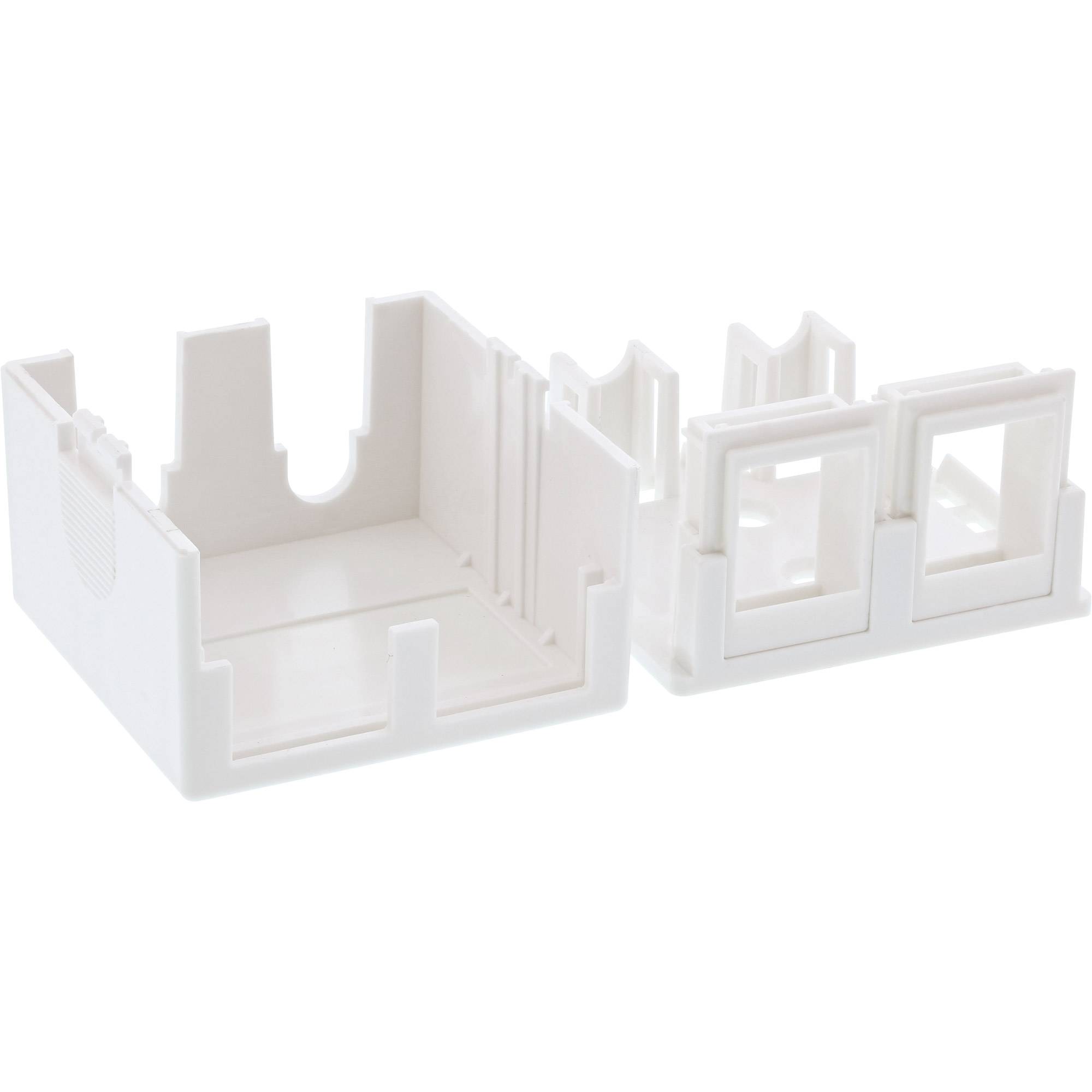 InLine® Anschlussdose Aufputz für 2x Keystone RJ45 Buchse, weiß-2
