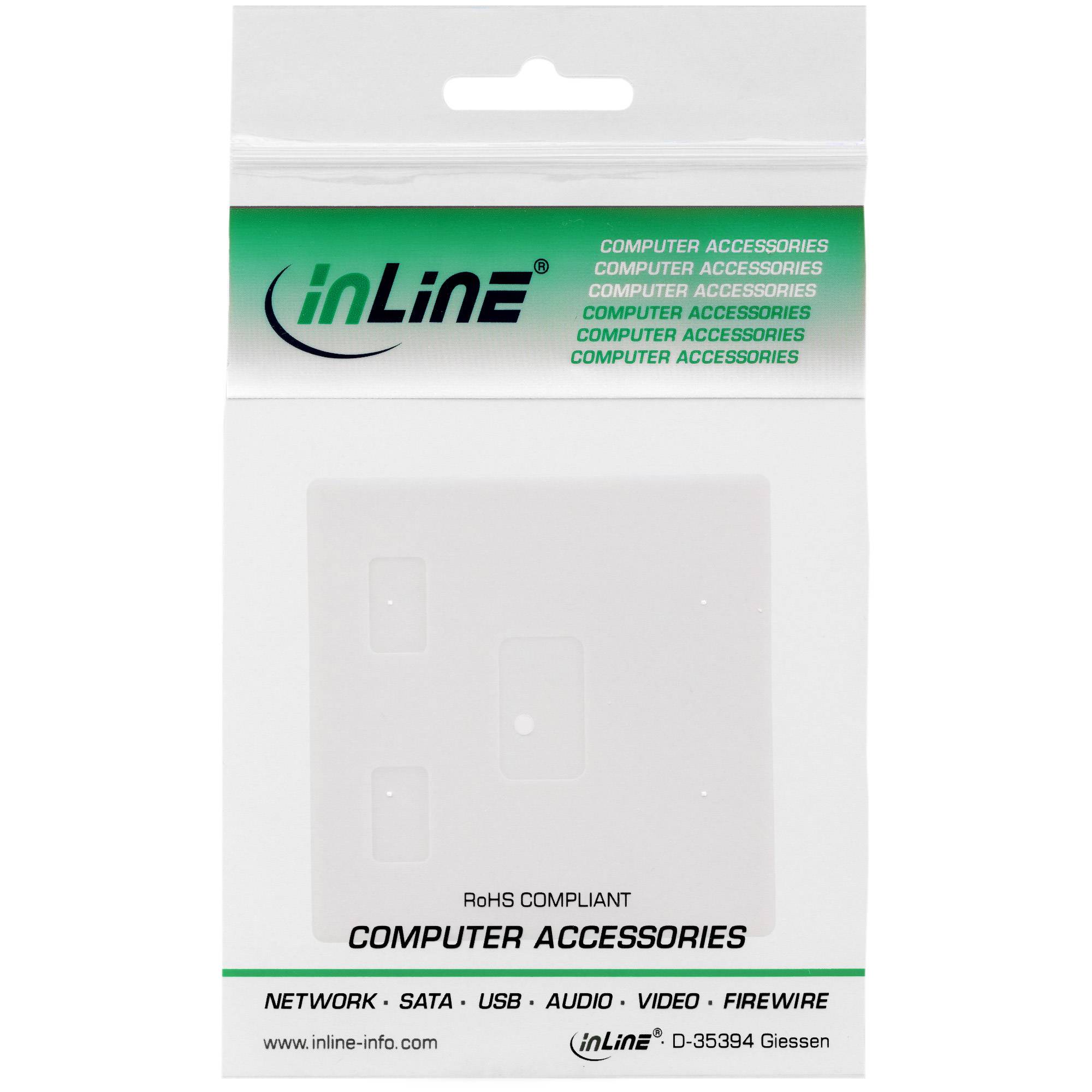 InLine® Anschlussdose Aufputz für 2x Keystone RJ45 Buchse, weiß-3