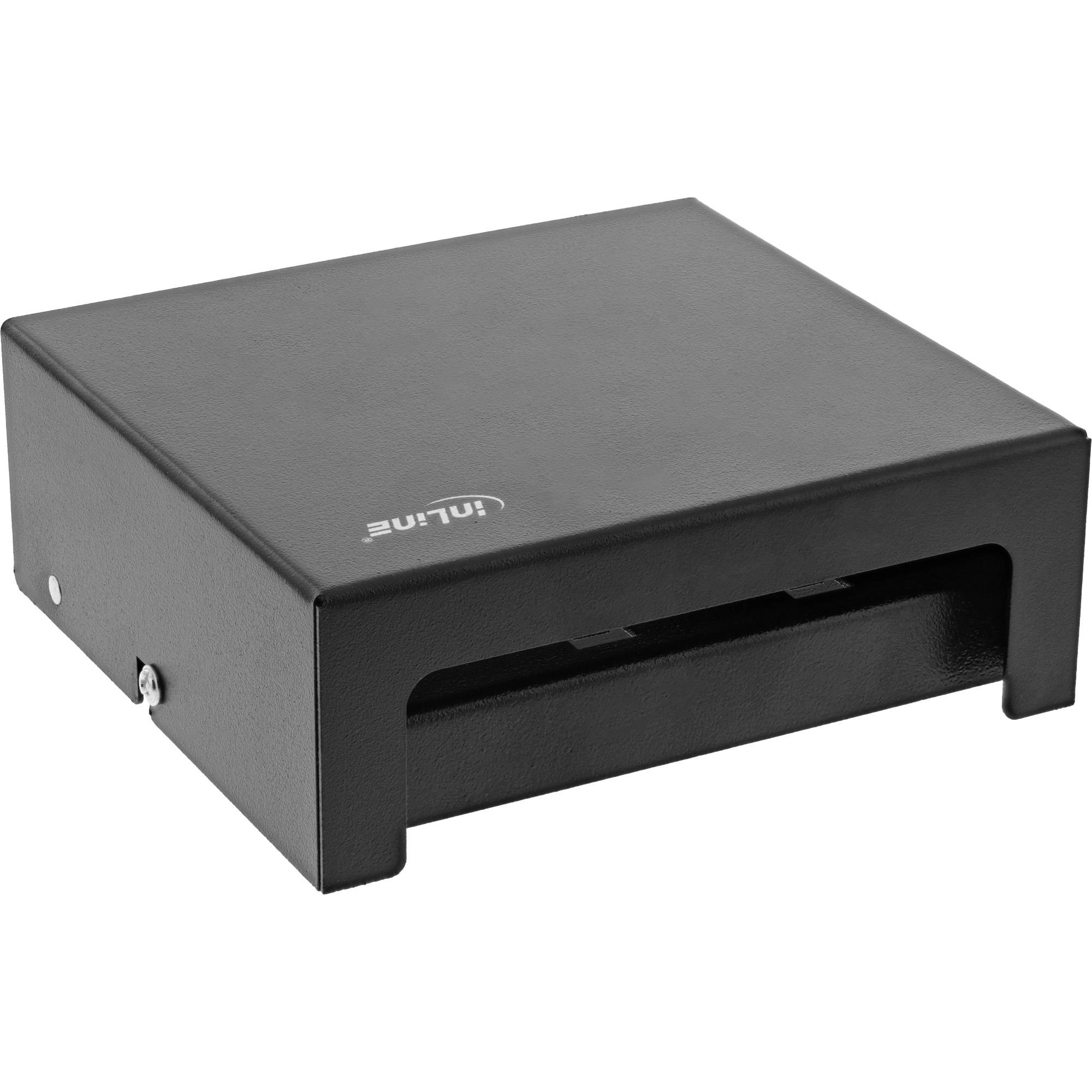 InLine® Patchfeld-Dose Aufputz für 6x Keystone RJ45, Metall, schwarz RAL9005-1