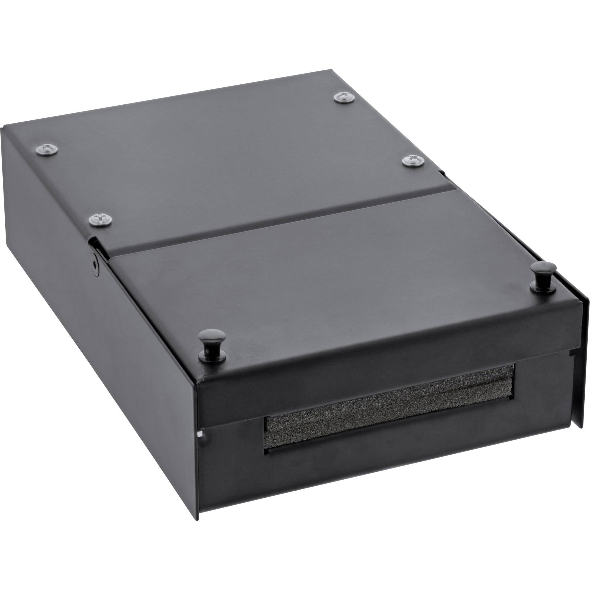 InLine® Anschlussdose Aufputz für 4x Keystone RJ45 Buchse, Metall, schwarz-0