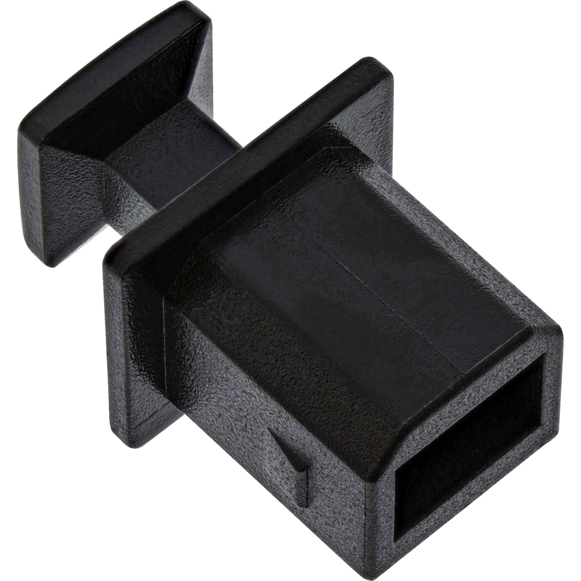 InLine® Staubschutz für USB-B Buchse, 50 Stück, schwarz-0