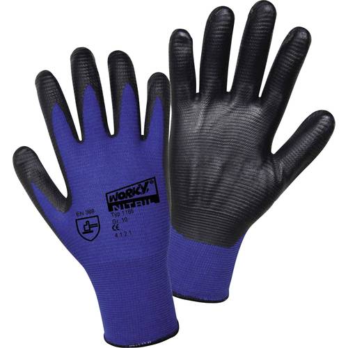 Thumbnail - Leipold Doehle Nylon Super Grip Nitrile 1165-7 Nylon Arbeitshandschuh Größe (Handschuhe): 7, S EN 388 CAT II 1 Paar