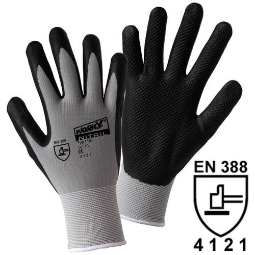 Thumbnail - Leipold Doehle NITRIL GRID 1167-8 Nylon Arbeitshandschuh Größe (Handschuhe): 8, M EN 388 CAT II 1 Paar