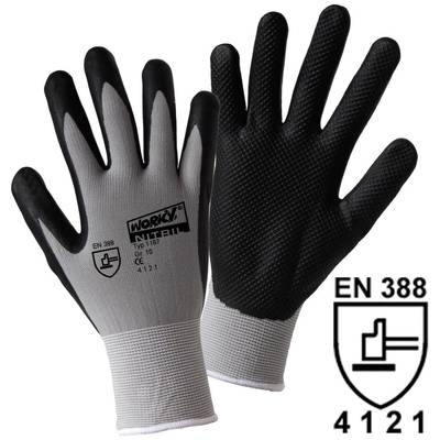 L+D worky NITRIL GRID 1167-8 Nylon Arbeitshandschuh Größe (Handschuhe): 8, M EN 388   CAT II 1 Paar