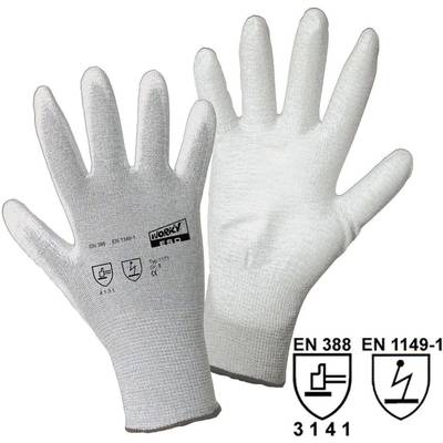 L+D worky ESD Nylon/Carbon-PU 1171-8 Nylon Arbeitshandschuh Größe (Handschuhe): 8, M EN 388, EN 511   CAT II 1 St.