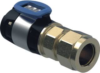 Geberit FlowFit Übergang mit Klemmringverschraubung bleifreie Siliziumbronze, D 16mm, D1 15mm-0