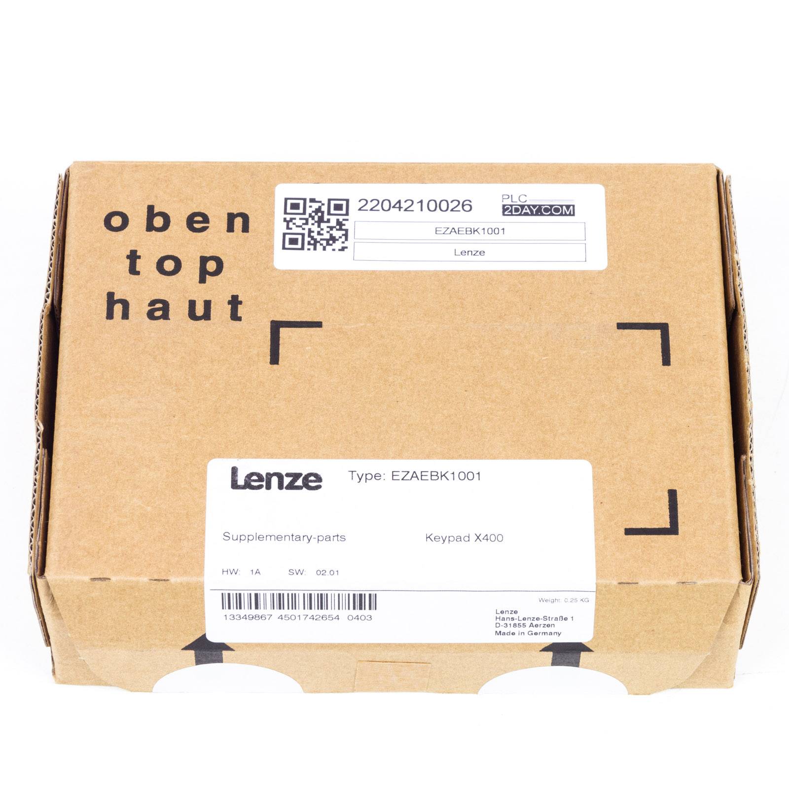 Lenze Bedienmodul Keypad X400 | HW: 2A SW: 05.01 | EZAEBK1001-0