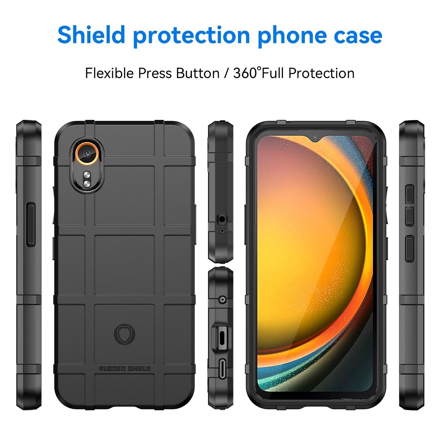 Für Samsung Galaxy XCover 7 Rugged Shield Schock TPU Schutz Hülle Case Schwarz-1