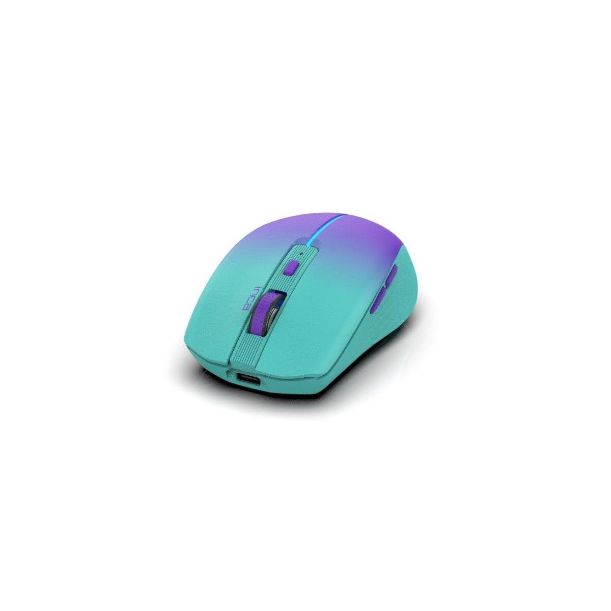 Inca Maus 1600 DPI Wireless Bluetooth 6D Taste 500mAh Akku Silent Key Blau-2