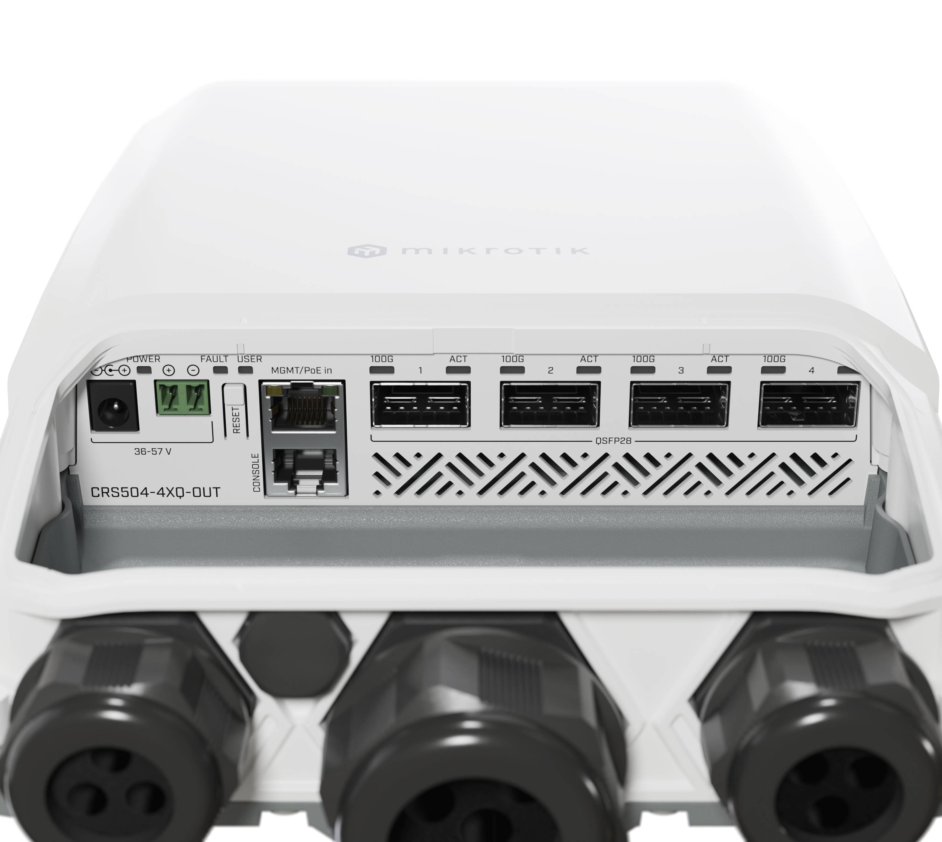 MikroTik CRS504-4XQ-OUT - Switch - 4 x 100 Gigabit QSFP28 - wandmontierbar - obe-1