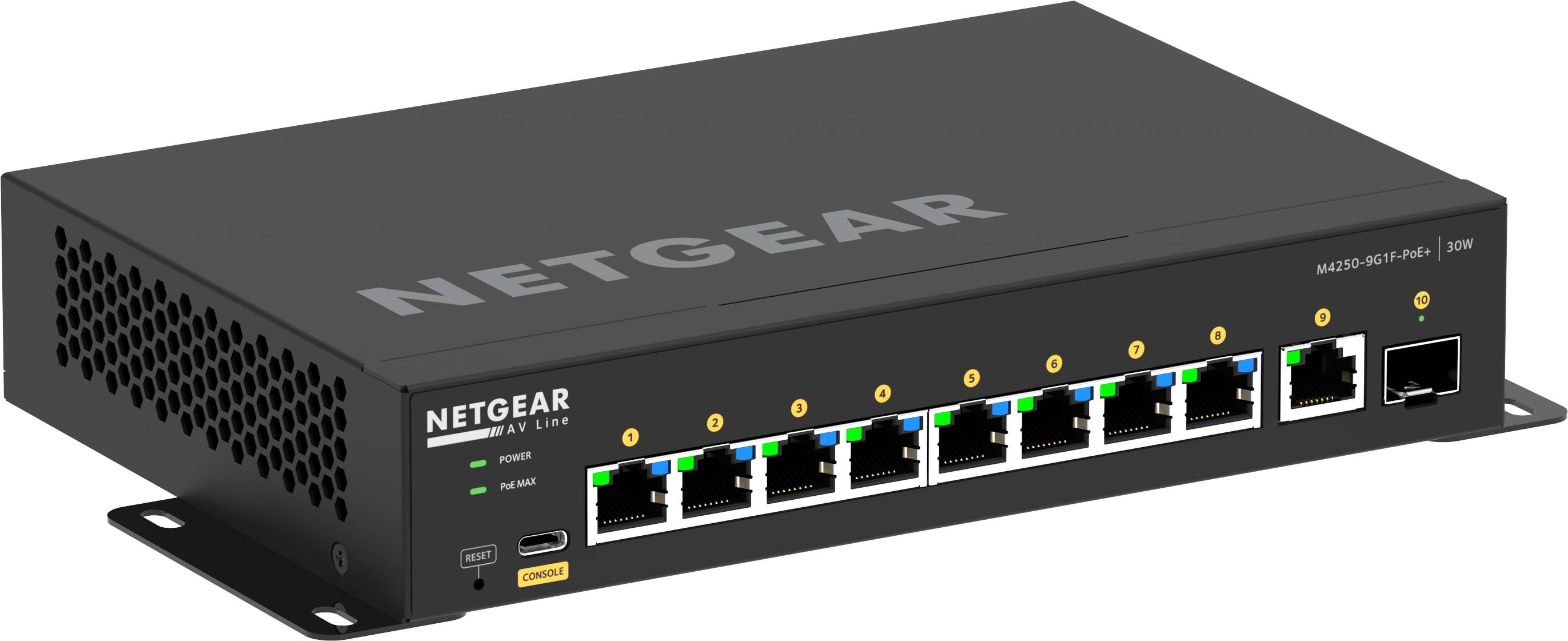 Netgear AV Line M4250-9G1F-PoE+ - Switch - L3 - managed - 8 x 10/100/1000 (8 PoE+)-2