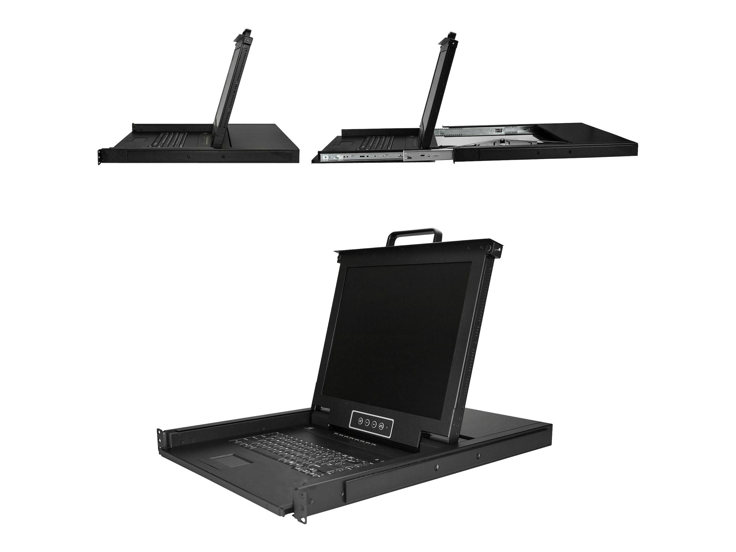 StarTech.com 8 Port Rack KVM Konsole mit 1,8 m Kabeln - US Tastatur(QWERTY), Int-2