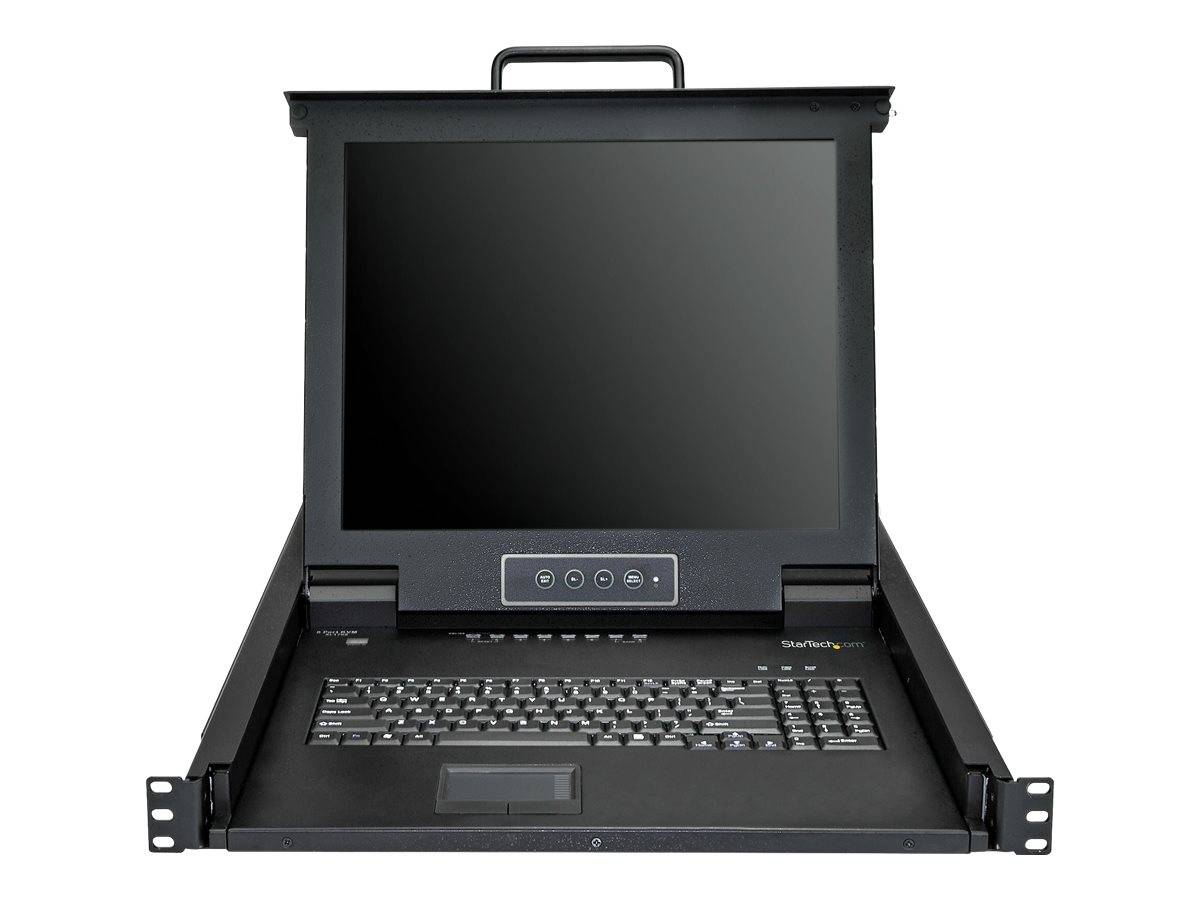 StarTech.com 8 Port Rack KVM Konsole mit 1,8 m Kabeln - US Tastatur(QWERTY), Int-4