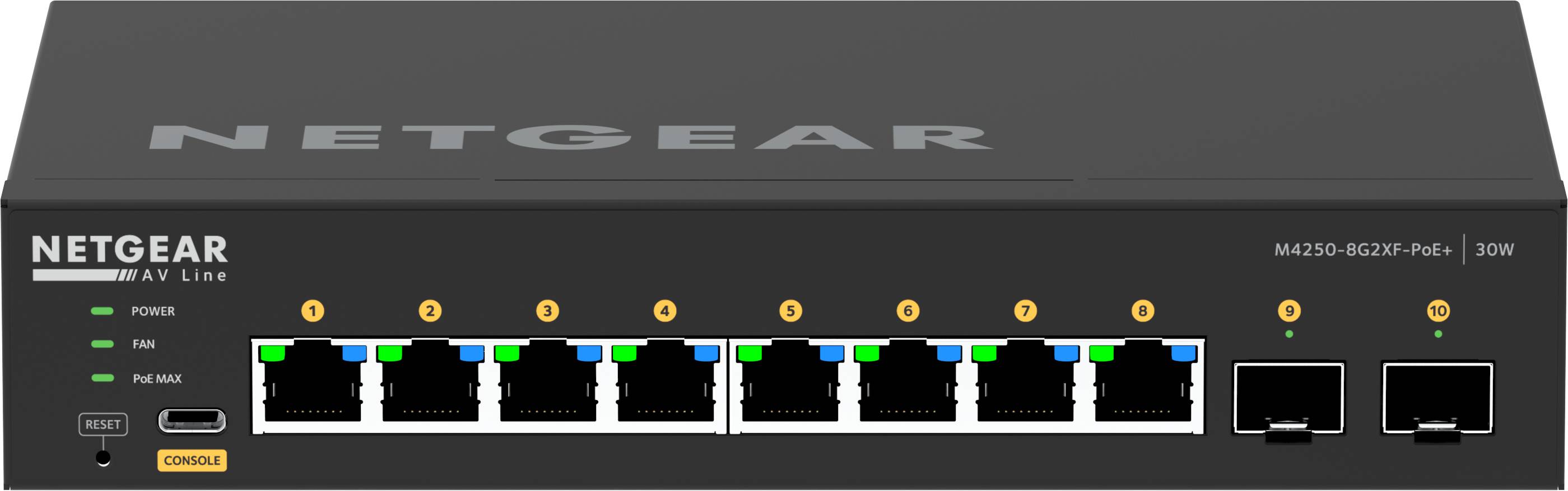 Netgear 10PT M4250-8G2XF-POE+ Switch 8-Port Managed-2
