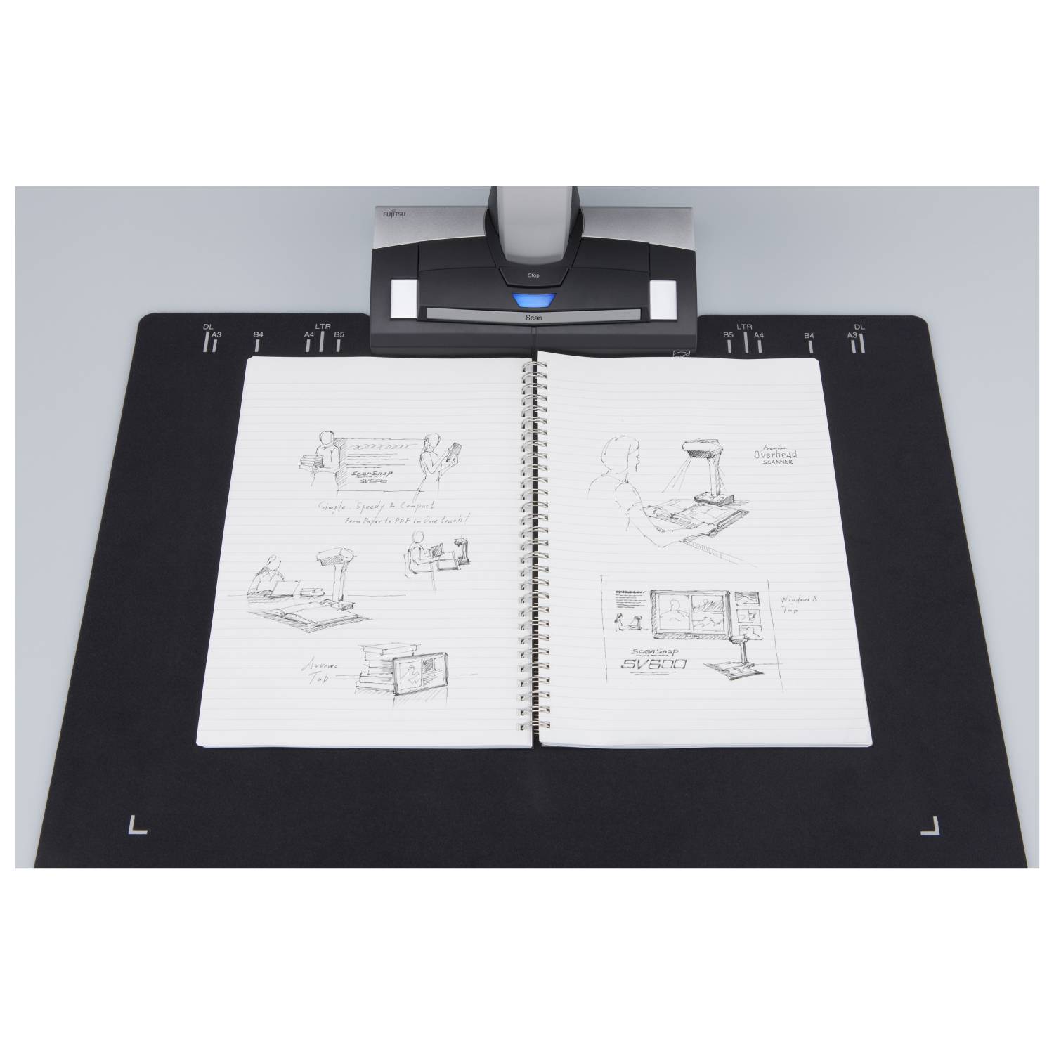 Ricoh Fujitsu ScanSnap SV600 - Overhead-Scanner - CCD-0