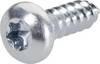 TOOLCRAFT 892604 Linsenblechschrauben 2.2 mm 6.5 mm T-Profil DIN 7981-C Stahl verzinkt 100 St.