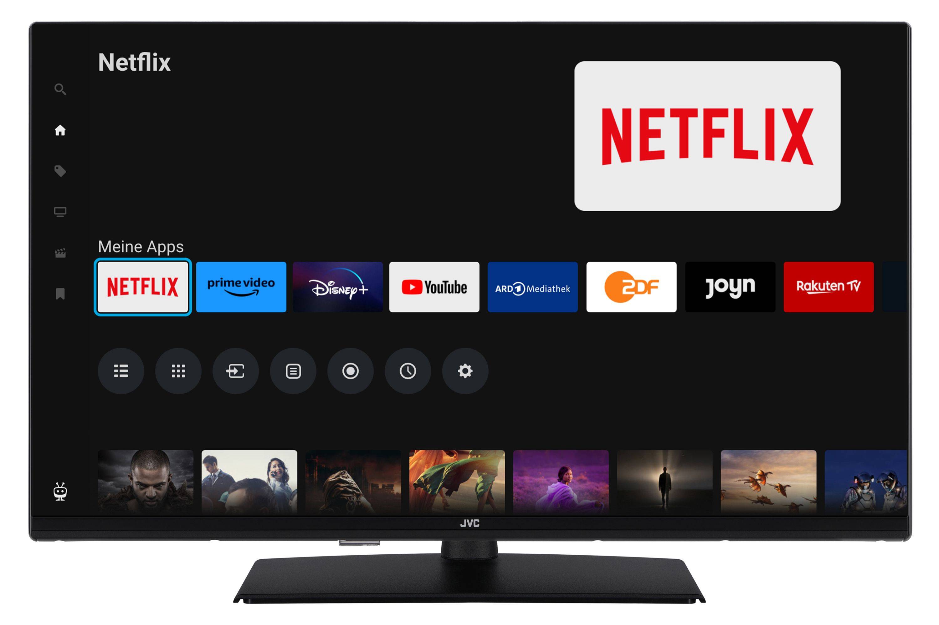 JVC LT-32VF5355 Fernseher 32 Zoll Smart TV Full HD, HDR, Triple Tuner, 6 Monate HD+ (2026)-1