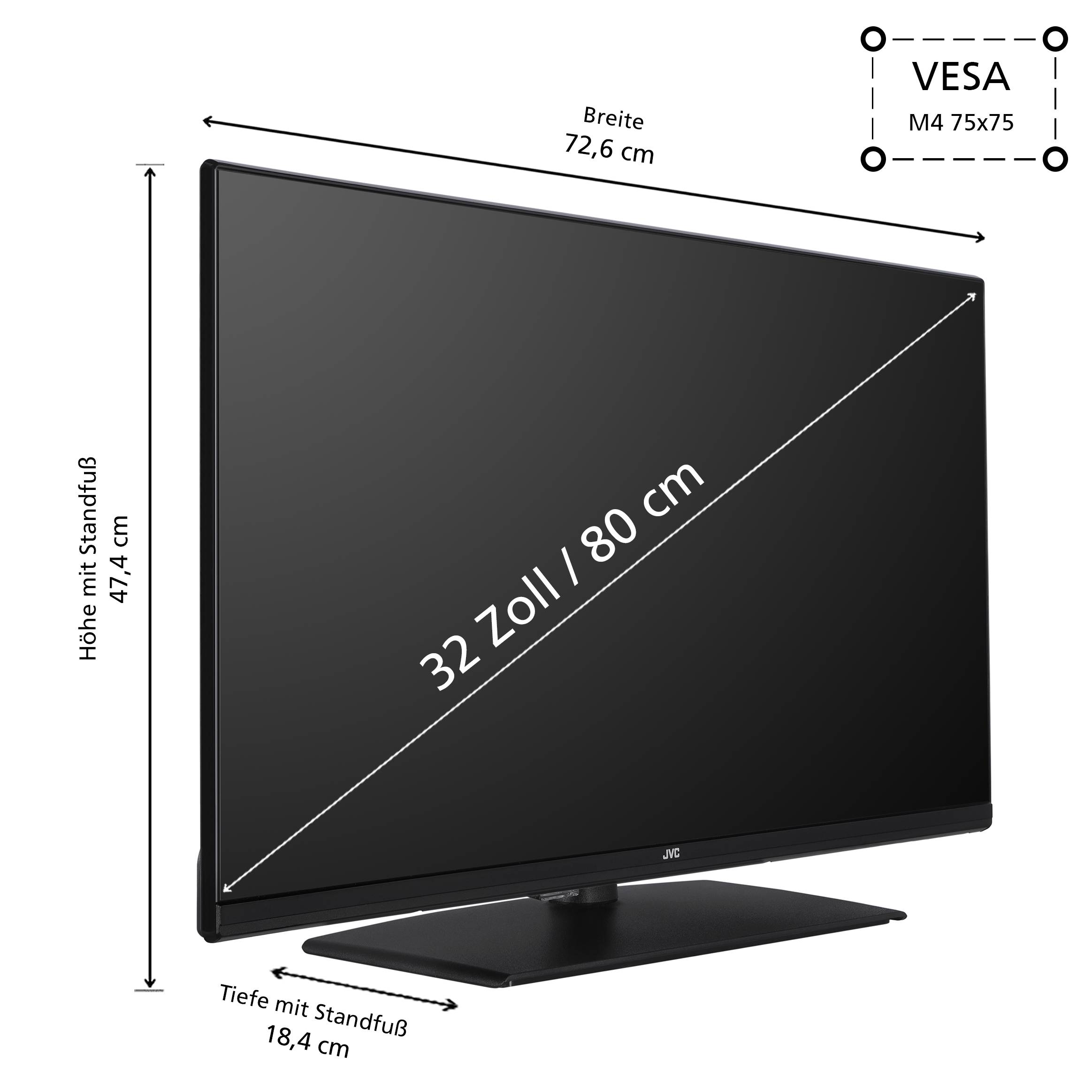 JVC LT-32VF5355 Fernseher 32 Zoll Smart TV Full HD, HDR, Triple Tuner, 6 Monate HD+ (2026)-2