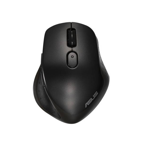 ASUS MW203 - Maus - ergonomisch - optisch - 5 Tasten - kabellos - 2.4 GHz, Bluetooth - kabelloser Empfänger (USB)