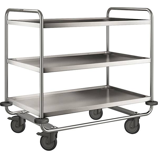 BLANCO Edelstahl-Servierwagen mit 3 Etagen 200 kg Traglast LxBxH 1100 x 700 x 1010 mm. B.PRO GmbH 78994949-0