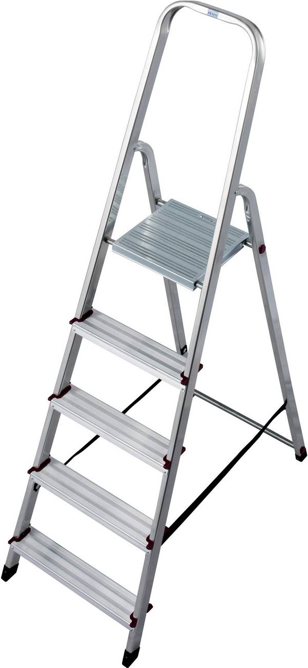 Krause  000729 Aluminium Stufen-Stehleiter  Arbeitshöhe (max.): 3.00 m Silber  4.3 kg