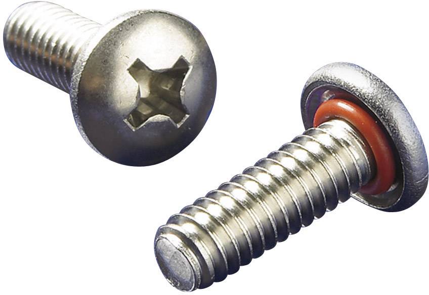 Sealing raised head screw M3 12 mm Phillips Stainless steel 18/8 grade