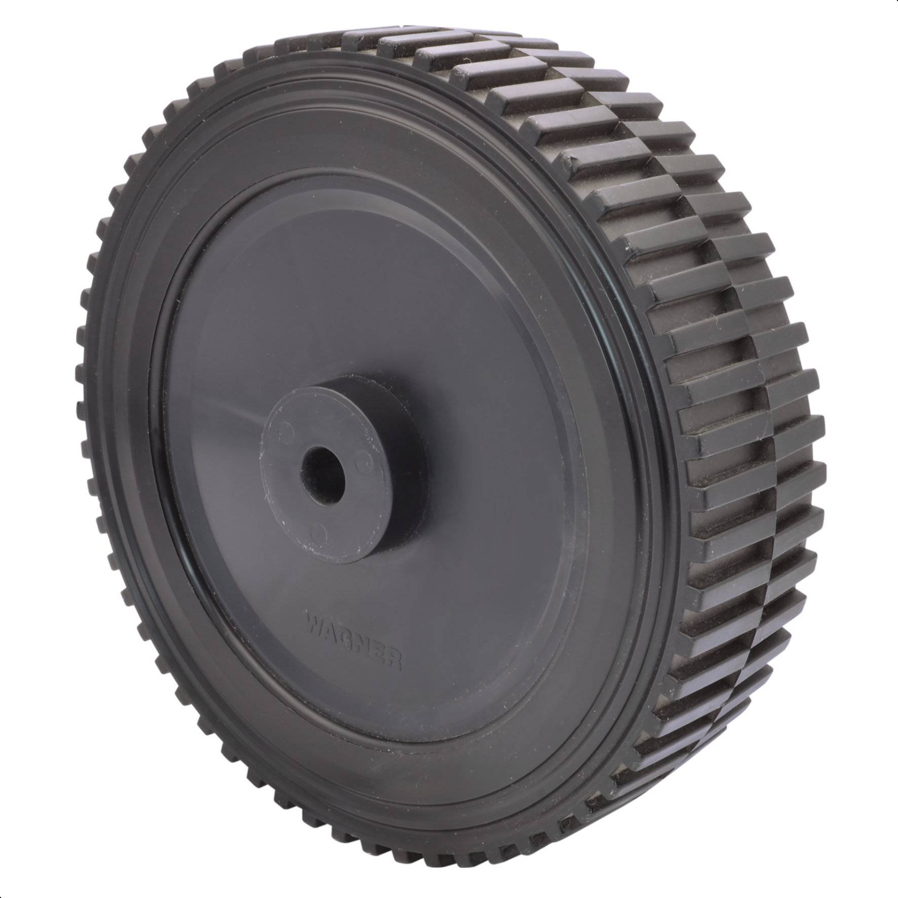 WAGNER Vollscheibenrad - Durchmesser Ø 150 x 40 mm, Achsloch Ø 10 mm, Kunststoff, schwarz, Tragkraft 30 kg - 03815001-0
