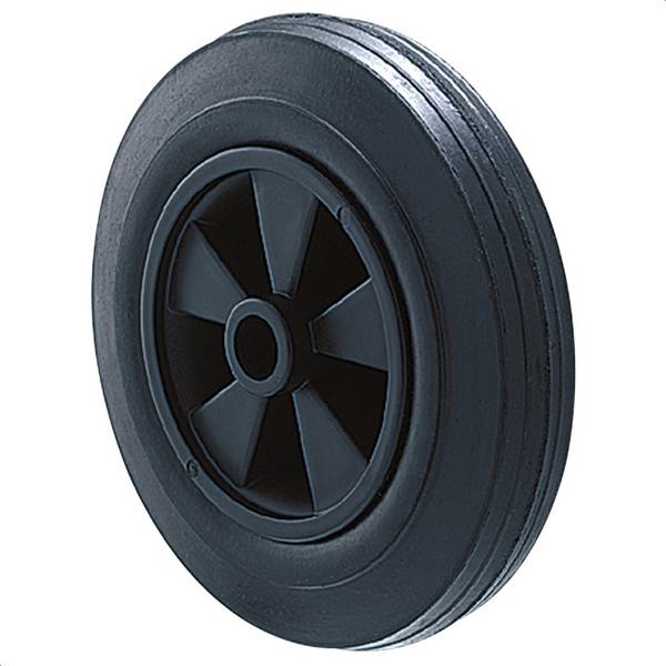 WAGNER Vollscheibenrad - Durchmesser Ø 200 x 45 mm, Achsloch Ø 20 mm, Kunststoff, schwarz, Tragkraft 150 kg - 03820001