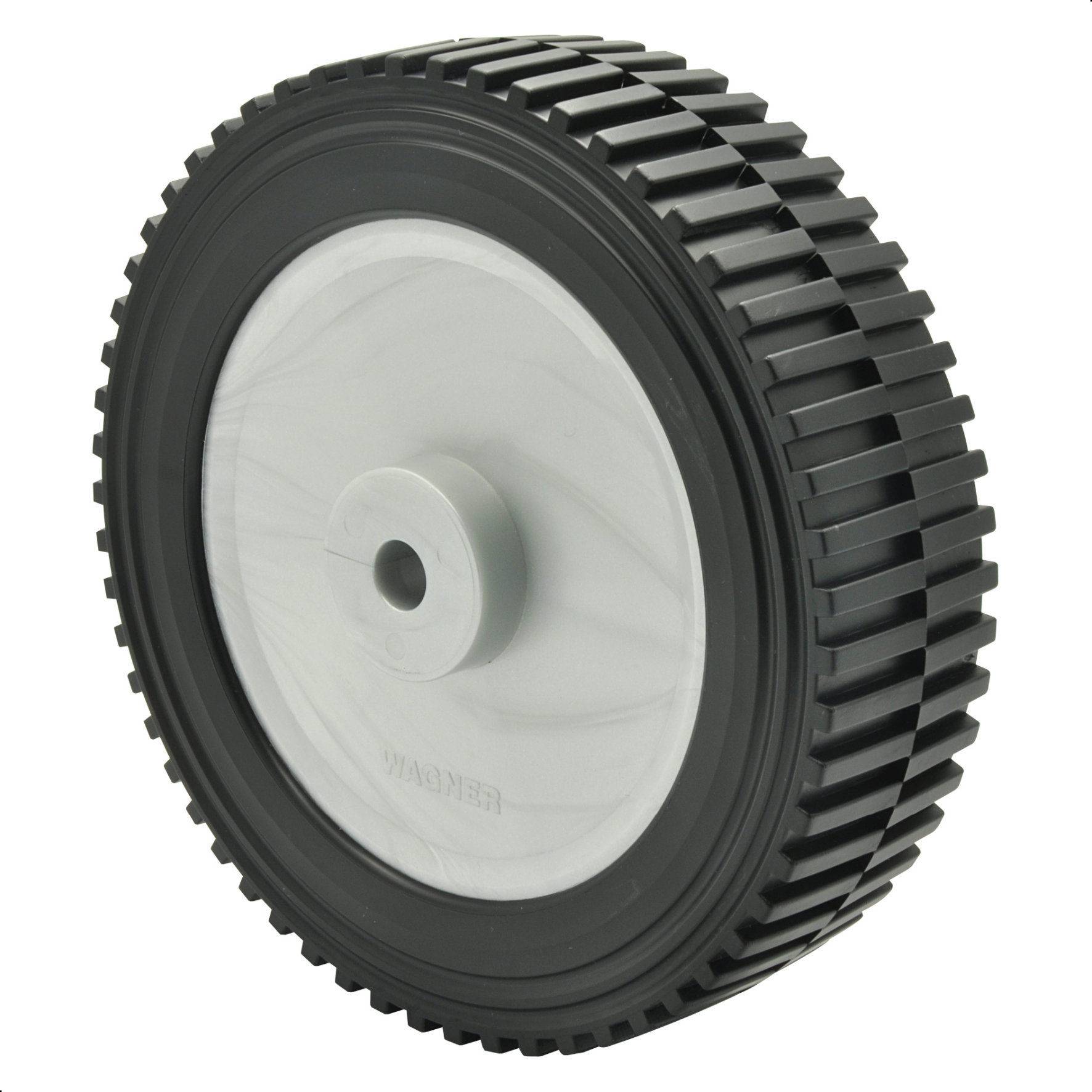 WAGNER Vollscheibenrad - Ø 150 x 40 mm, Achsloch Ø 10 mm, Kunststoff schwarz/grau, Tragkraft 30 kg - 03815101-0