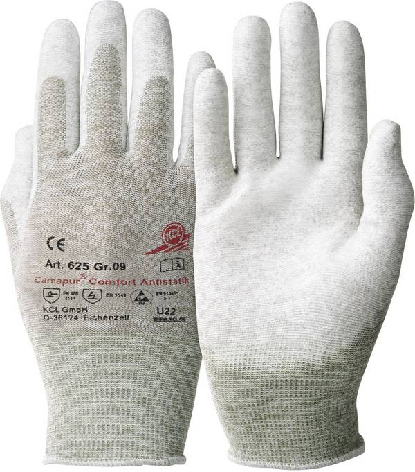 KCL 625-7 Camapur Comfort Antistatik Polyamid Arbeitshandschuh Größe (Handschuhe): 7, S EN 16350:2014-07   CAT II 1 Paar