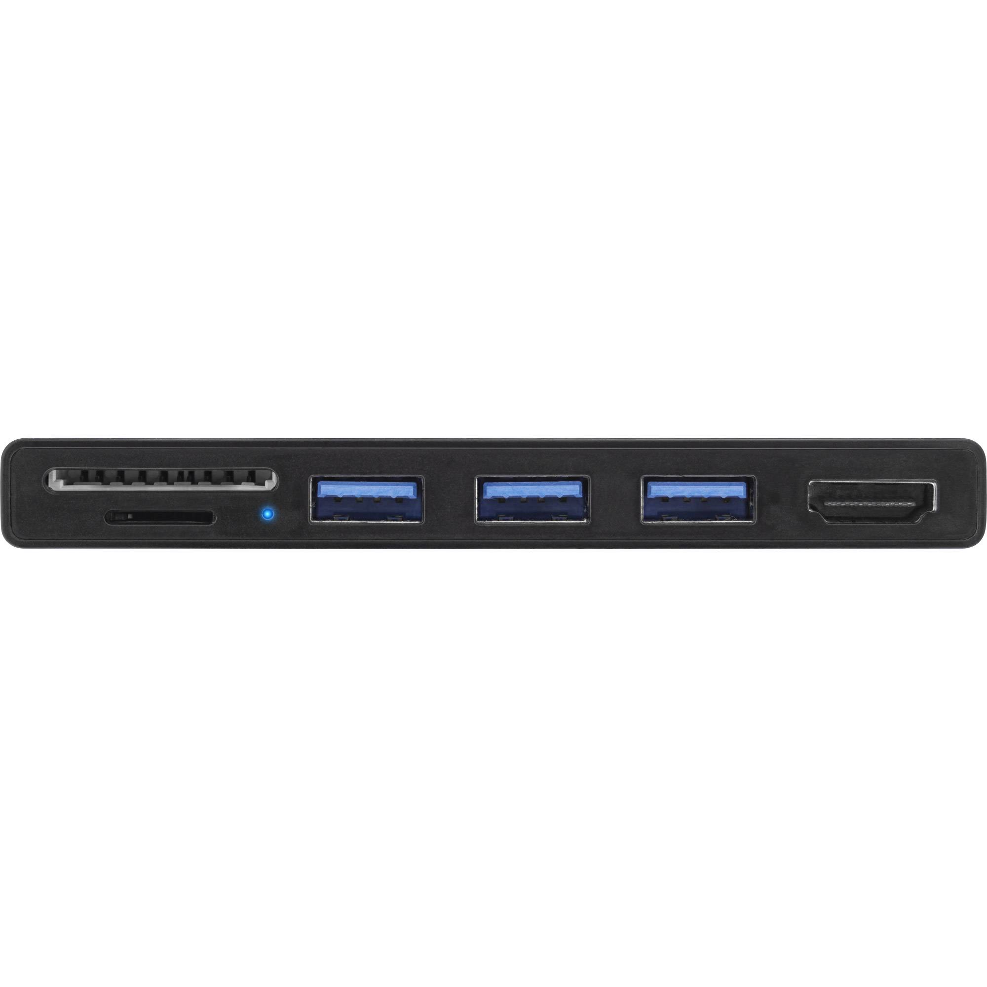 InLine® MultiHub, Surface Pro 4/5/6, 3x USB-A 3.2 Buchse, HDMI 4K, Cardreader-3