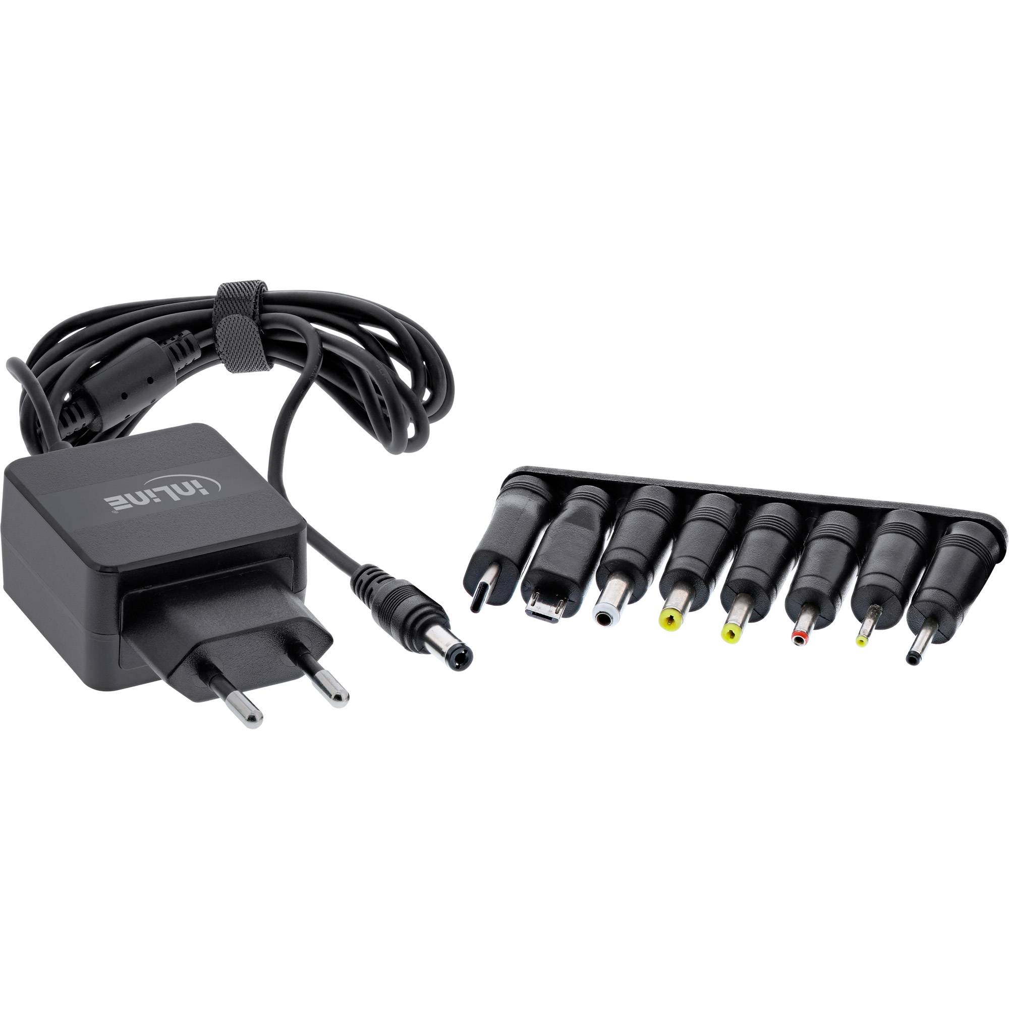 InLine® Universal Steckernetzteil, 5V/15W, mit 8 Wechselsteckern Micro-USB USB-C-0
