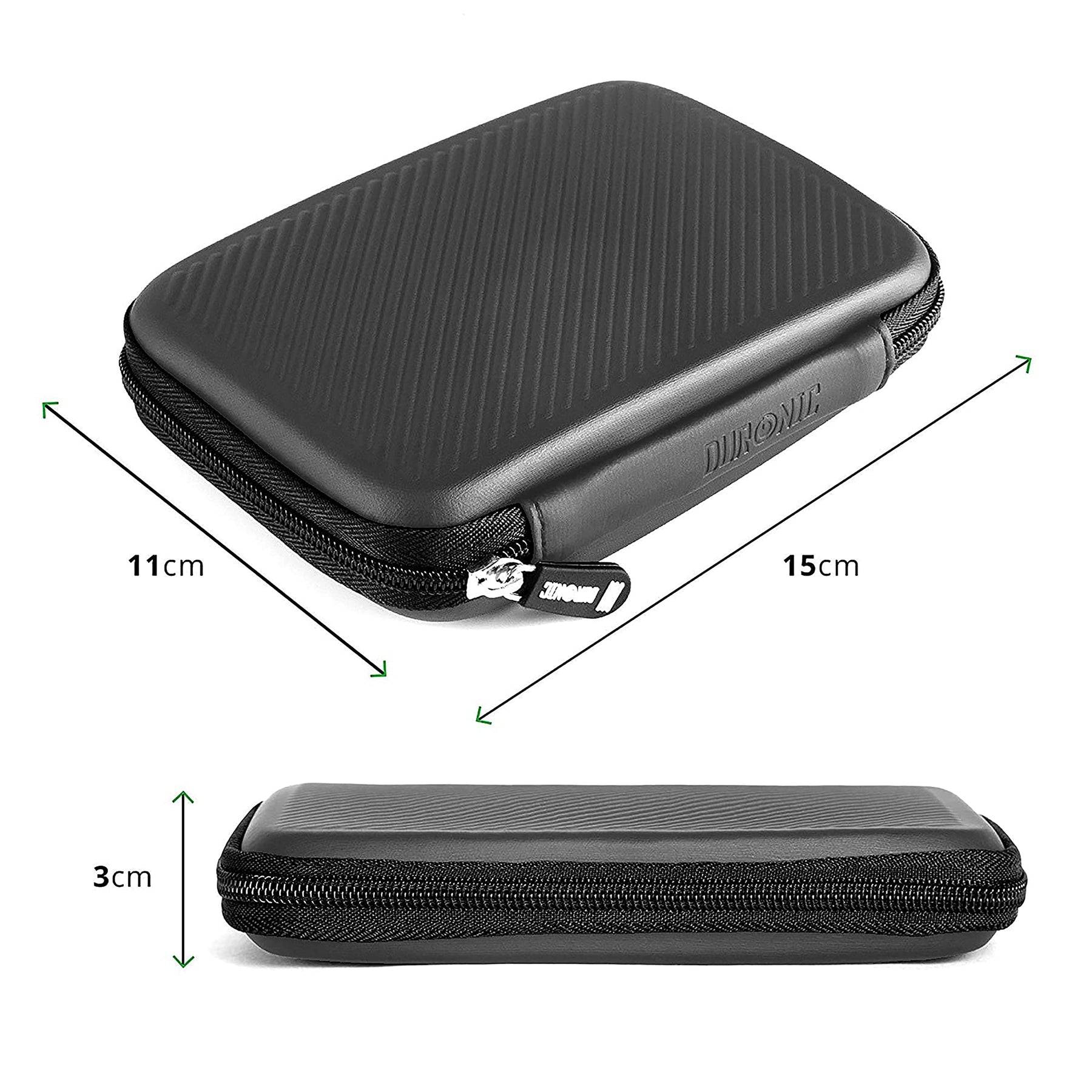 Duronic HDC2 GY externe Festplatten Schutzhülle | Stoßsichere Festplattentasche | 2,5" SSD Cover | Hardshell Hülle-1