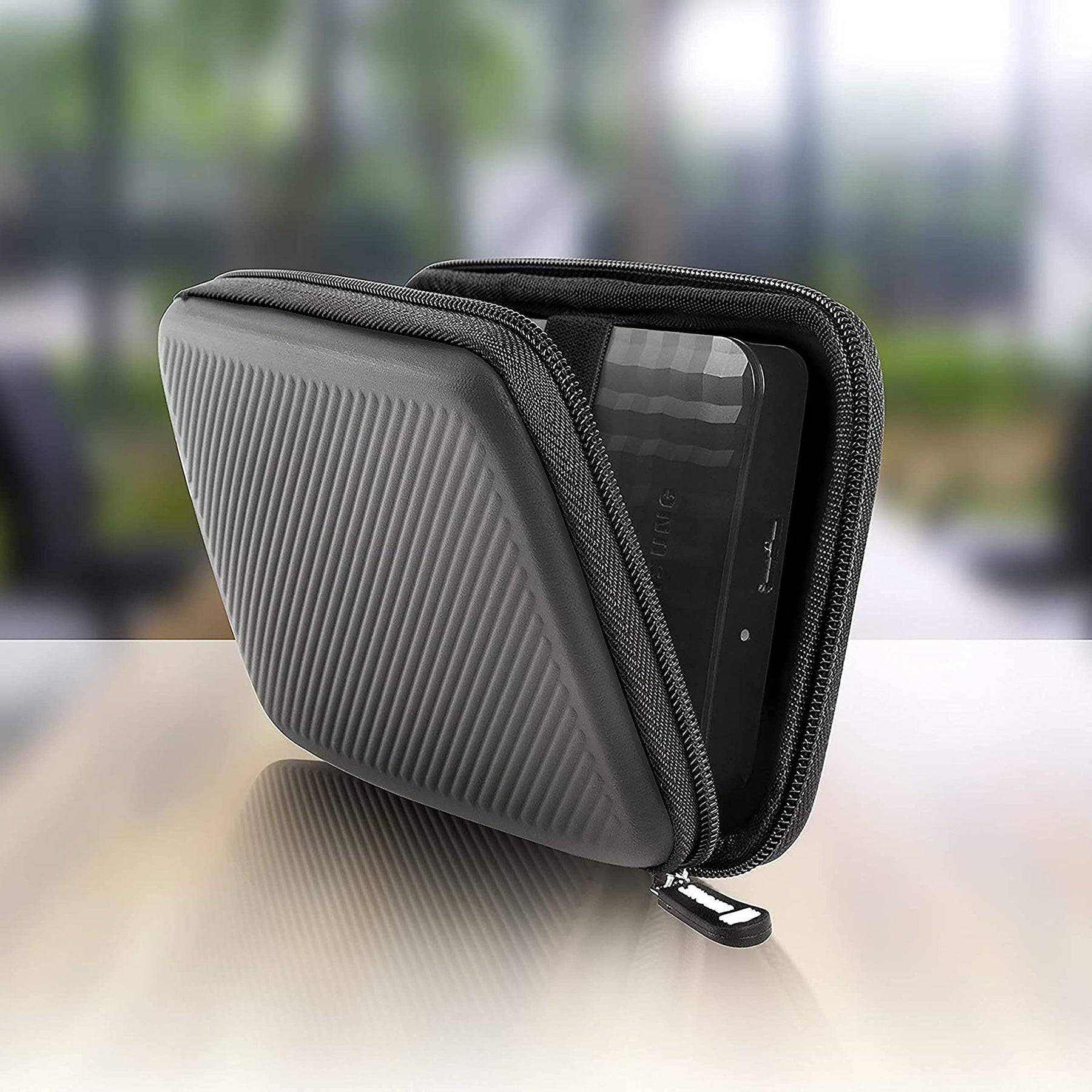 Duronic HDC2 GY externe Festplatten Schutzhülle | Stoßsichere Festplattentasche | 2,5" SSD Cover | Hardshell Hülle-4