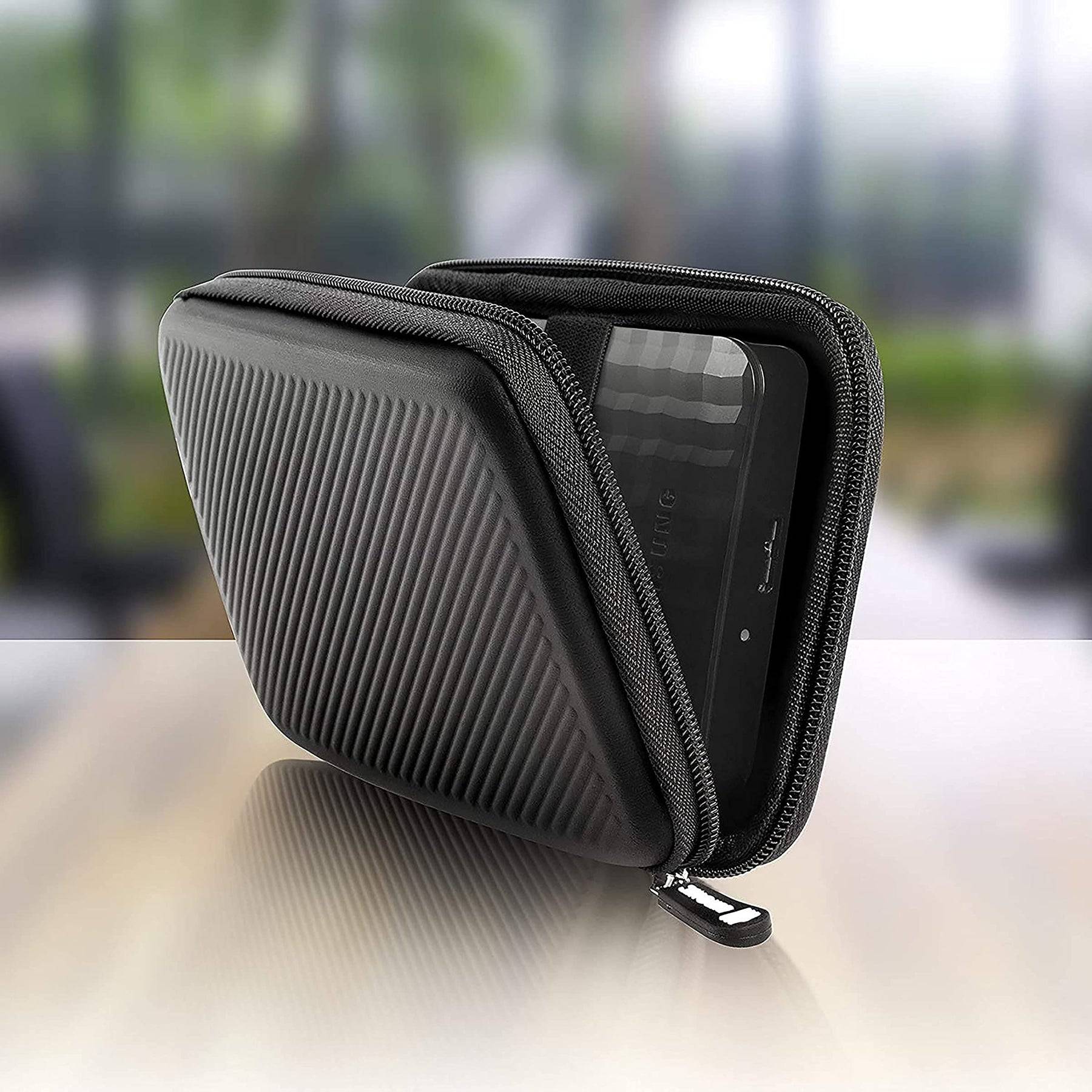 Duronic HDC2 BK externe Festplatten Schutzhülle | Stoßsichere Festplattentasche | 2,5" SSD Cover | Hardshell Hülle-5