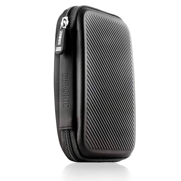 Duronic HDC2 BK externe Festplatten Schutzhülle | Stoßsichere Festplattentasche | 2,5" SSD Cover | Hardshell Hülle