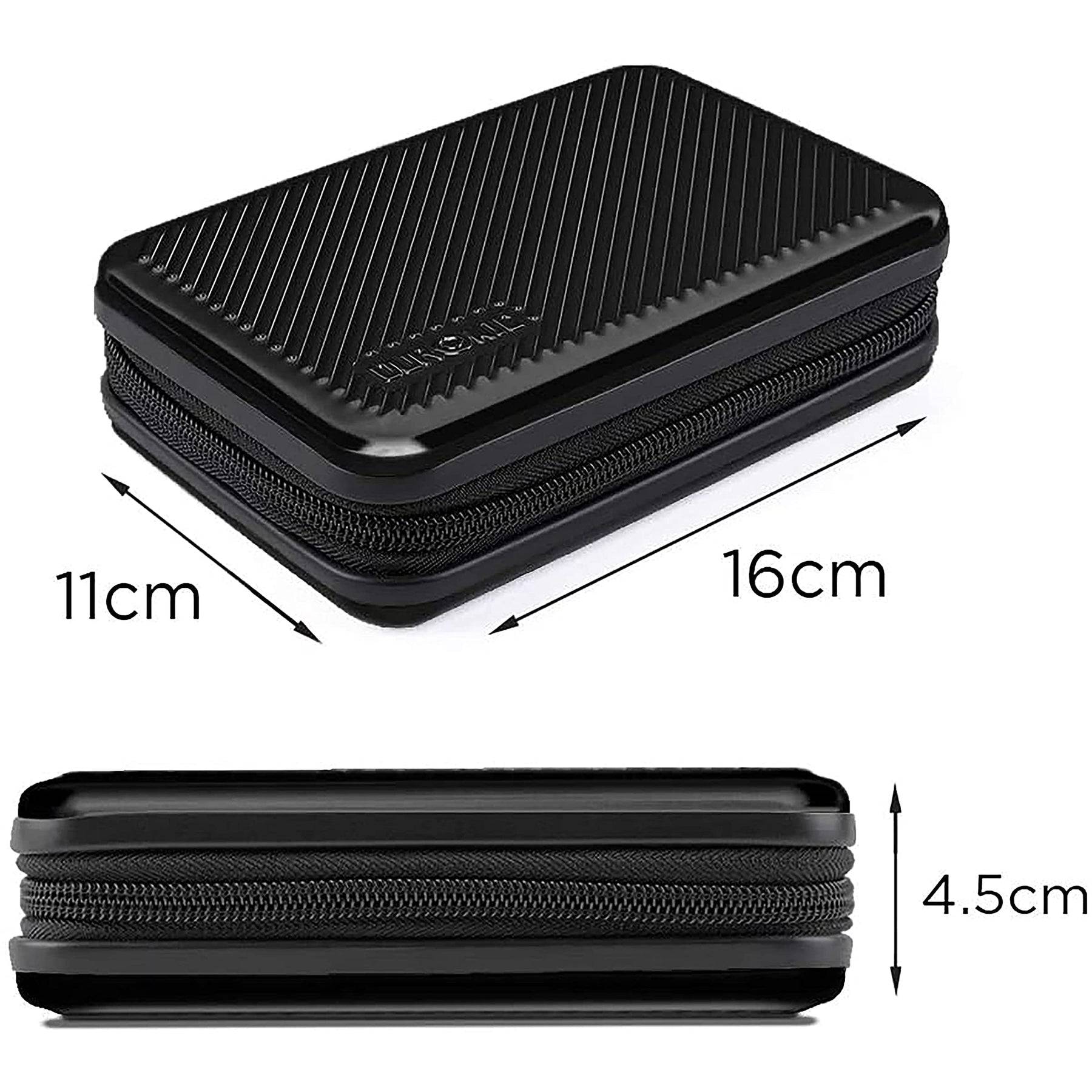 Duronic HDC3 BK Externe Festplatten Schutzhülle | Stoßsichere Festplattentasche | 2,5" SSD Cover | Aluminium Hülle-1