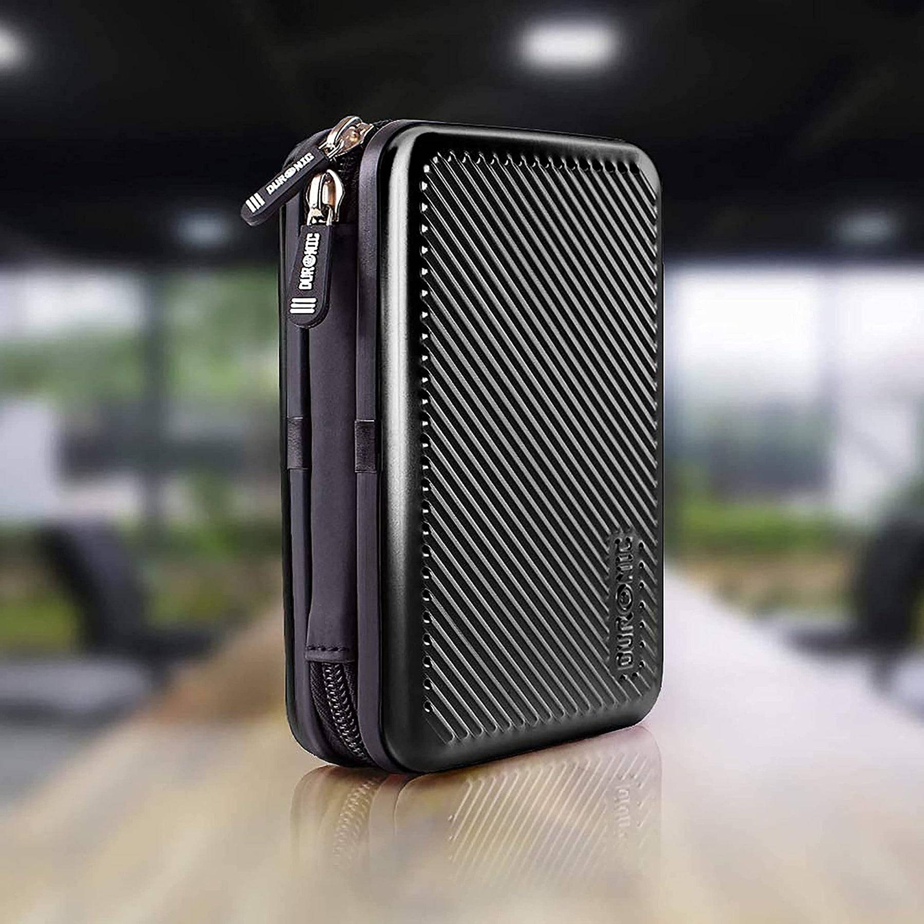 Duronic HDC3 BK Externe Festplatten Schutzhülle | Stoßsichere Festplattentasche | 2,5" SSD Cover | Aluminium Hülle-3