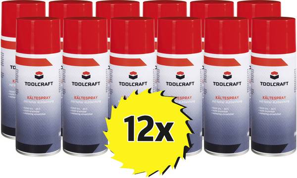 TOOLCRAFT  893987 Kältespray nicht brennbar 12 St.