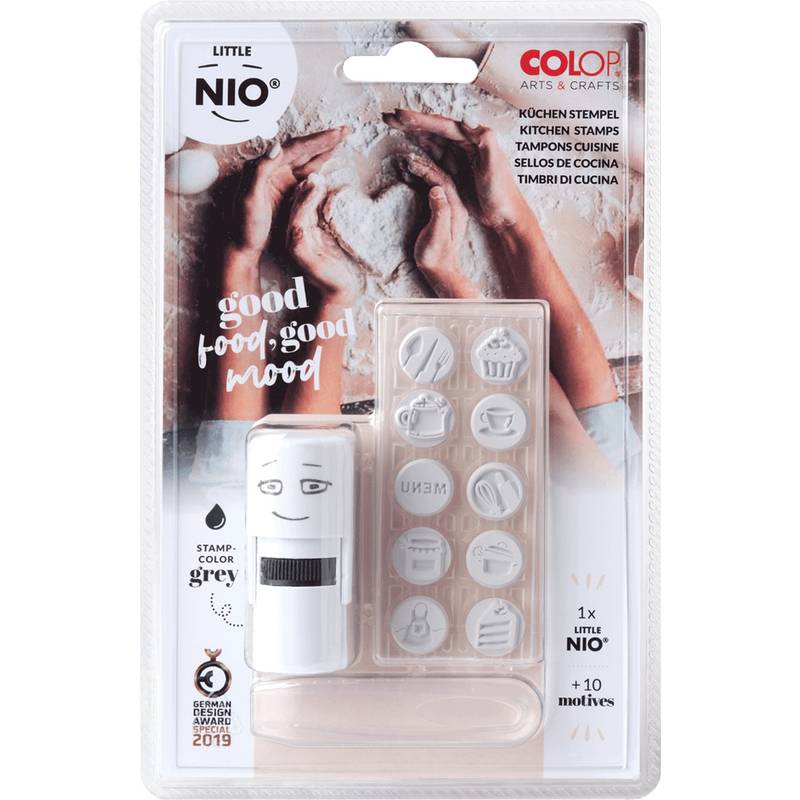COLOP Motivstempel-Set "LITTLE NIO" Küche, grau (62518508)