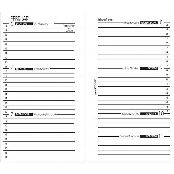 bind Ersatzkalender 2027 für Terminplaner A7 Modell 17501