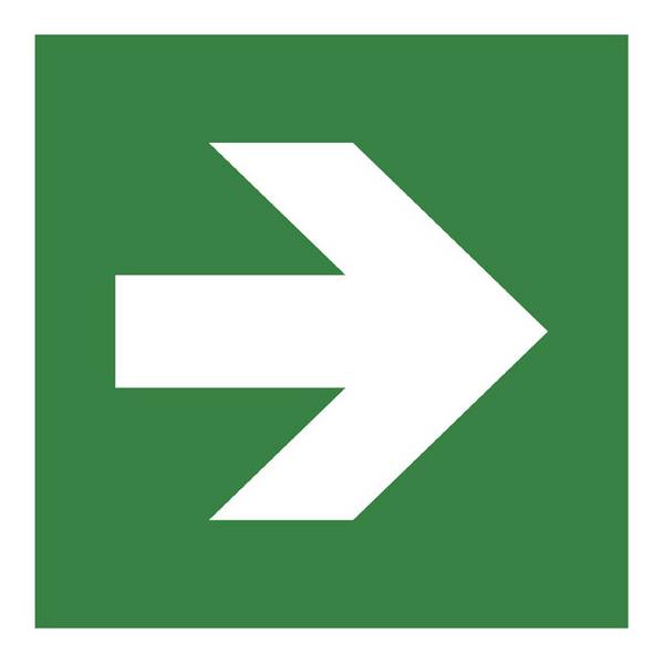 EXACOMPTA Hinweisschild "Pfeil rechts", grün/weiß (8703118)