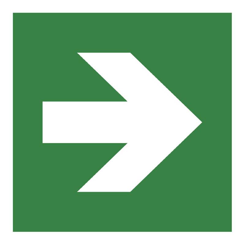 EXACOMPTA Hinweisschild "Pfeil rechts", grün/weiß (8703118)-0