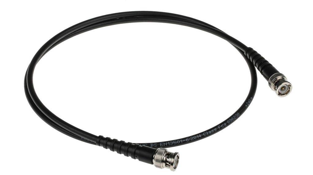 RS PRO BNC RG58 Koaxialkabel, Abgeschlossen, 50 Ω, 1 m, Schwarz-0
